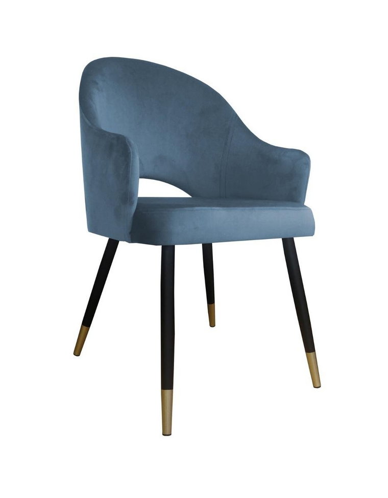 Krzesło ATOS Velvet BL06, niebieskie, 87x44x65 cm