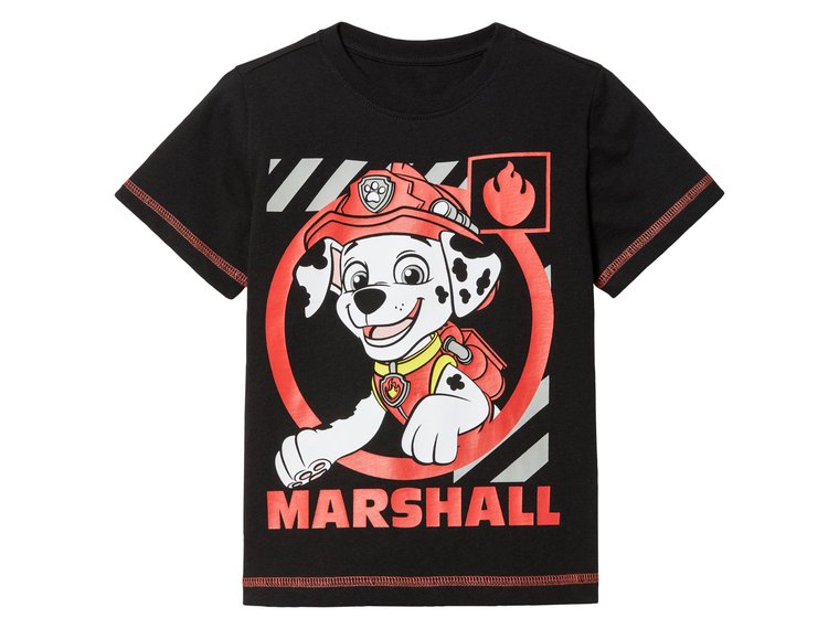 T-shirt dla małych dzieci z nadrukiem Paw Patrol (122/128, Wzór Marshall)