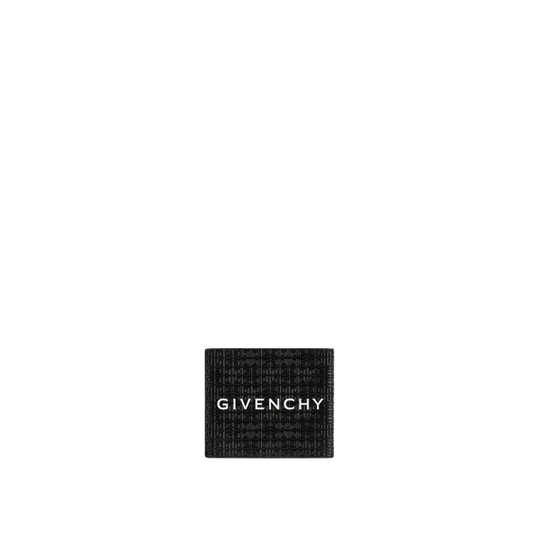 Portfel z mikro 4G wytłoczonym skórzanym wzorem Givenchy