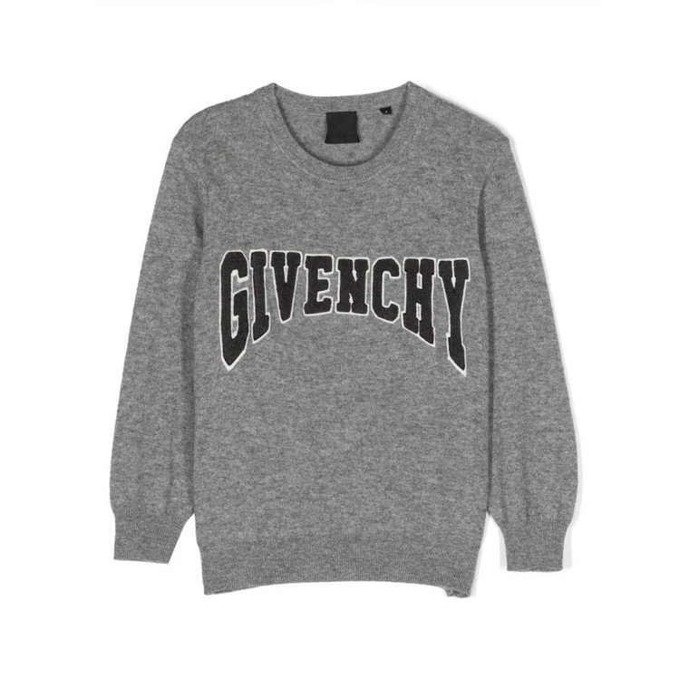 Szara Sweter z Logo Givenchy