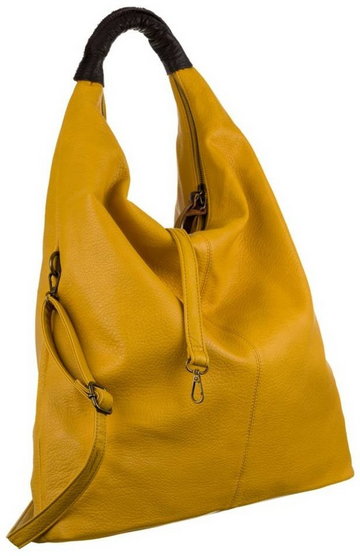 Wyjątkowo pojemna torba damska hobo z dopinanym paskiem  Flora&Co