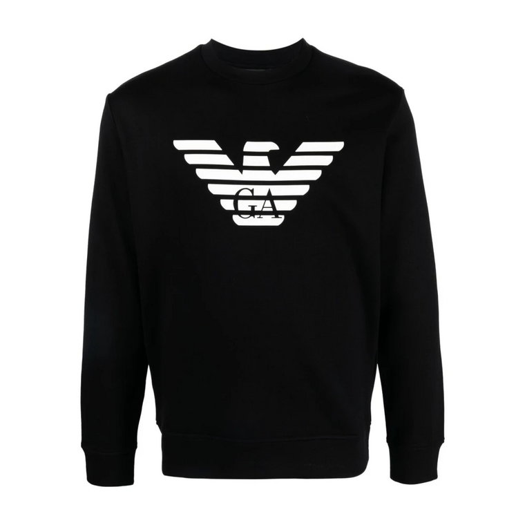 Czarny Sweter z Logo Emporio Armani