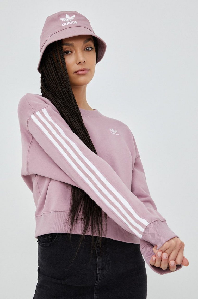 adidas Originals bluza bawełniana Adicolor HC2027 damska kolor fioletowy z aplikacją HC2027-MAGMAU