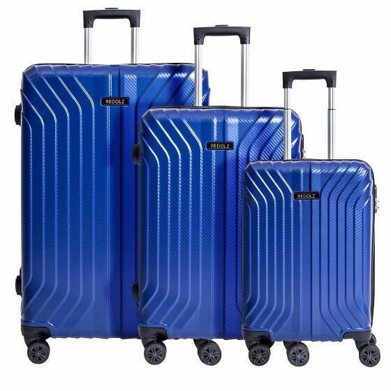 Redolz Essentials 02 4-Wheel Luggage Set 3szt. metallic-blue