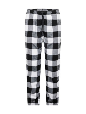 HOLLISTER Spodnie od piżamy  czarny / biały
