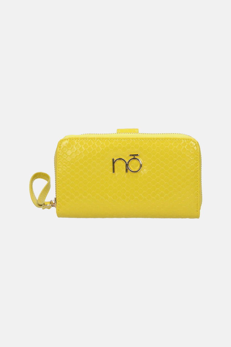 Żółty portfel Nobo z fakturą łuski syrenki