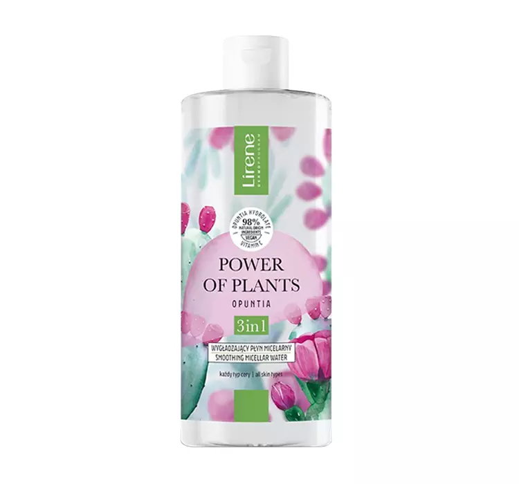 LIRENE POWER OF PLANTS OPUNTIA WYGŁADZAJĄCY PŁYN MICELARNY 3W1 400ML