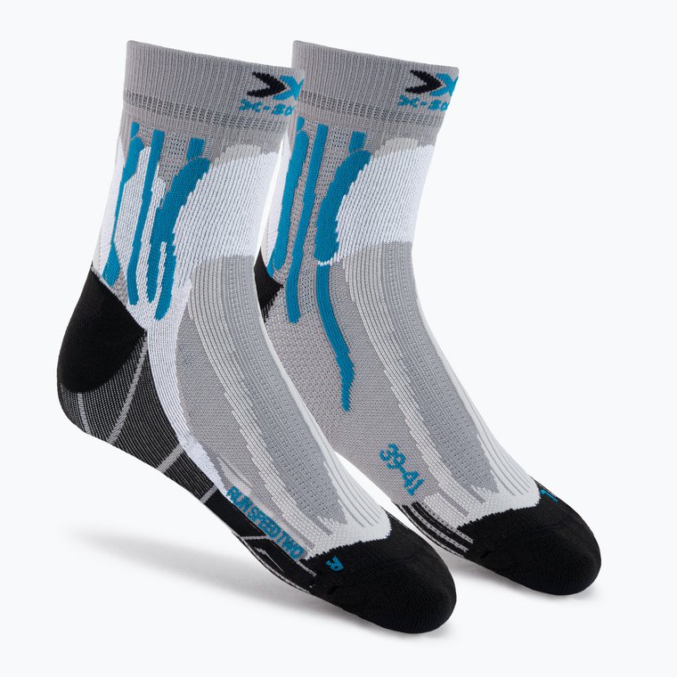 Skarpety do biegania X-Socks Run Speed Two pearl grey/opal black