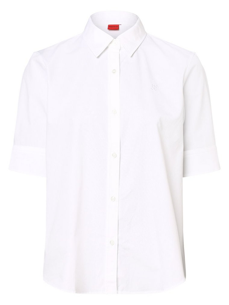 HUGO - Bluzka damska  The Summer Shirt, biały