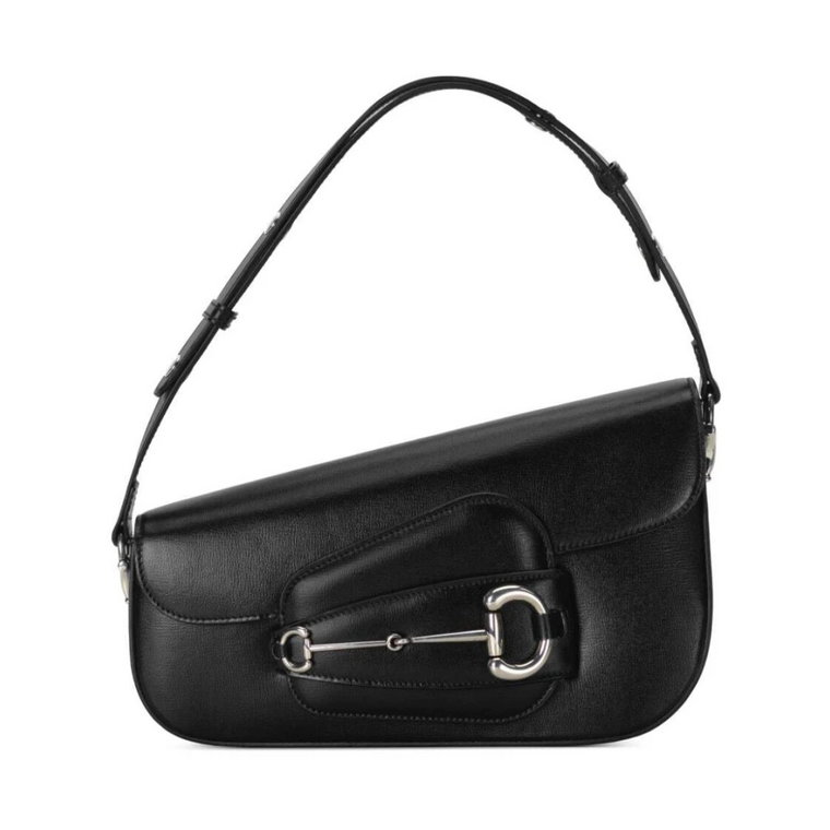 Czarna torba na ramię Horsebit 1955 Gucci