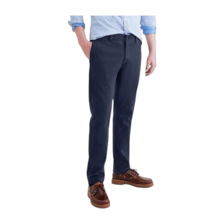 Granatowe Spodnie Slim Fit Khaki Dockers