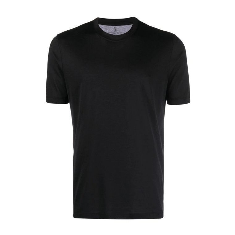 Czarne T-shirty i Pola Brunello Cucinelli