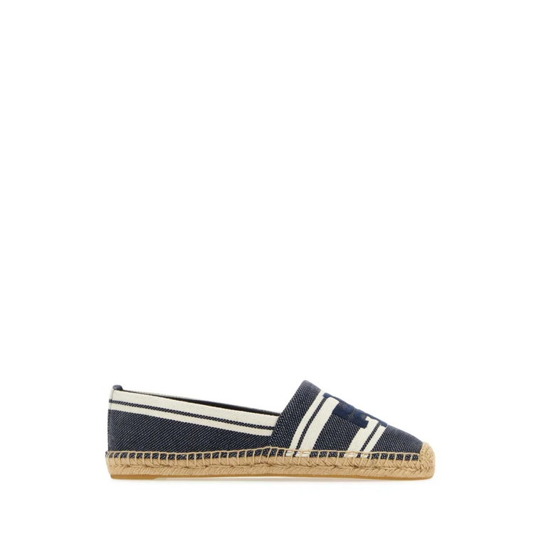 Haftowane espadryle Double T z motywem kwiatowym Tory Burch