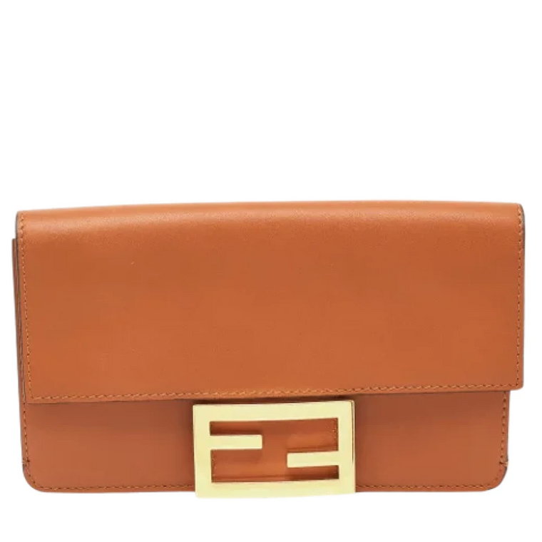 Pre-owned Leather clutches Fendi Vintage