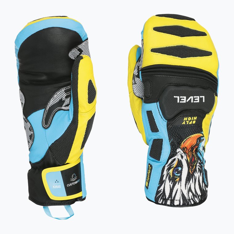 Rękawice narciarskie Level SQ CF Mitt yellow/blue