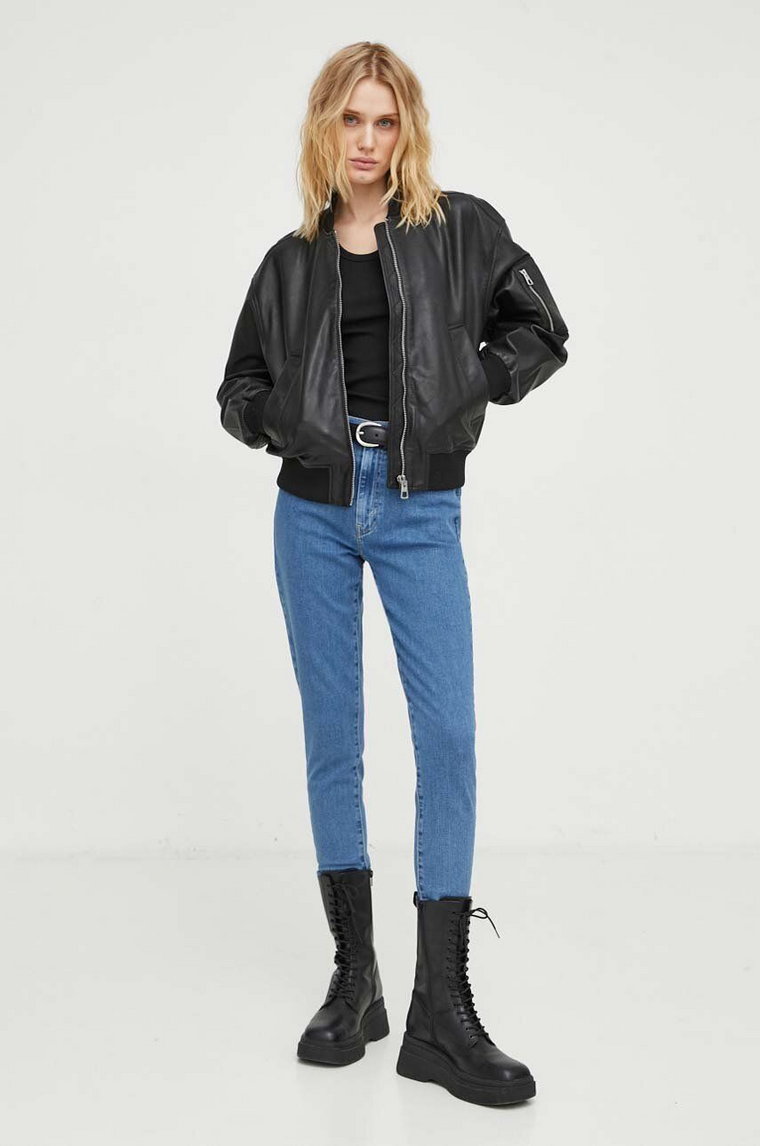 Levi's jeansy RETRO HIGH SKINNY damskie kolor niebieski