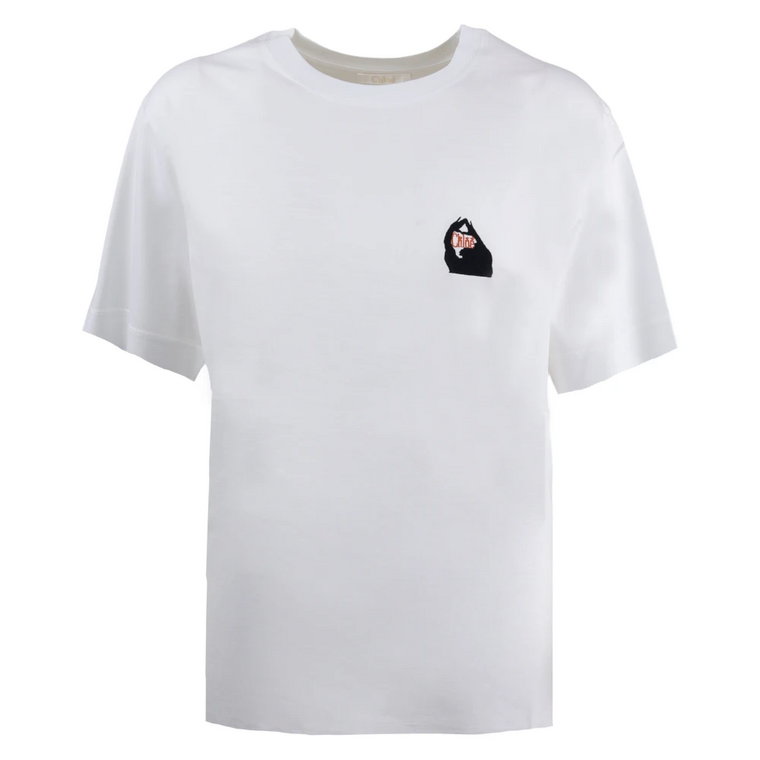 Bawełniana koszulka Chc20Sjh13181 - 101 Chloé