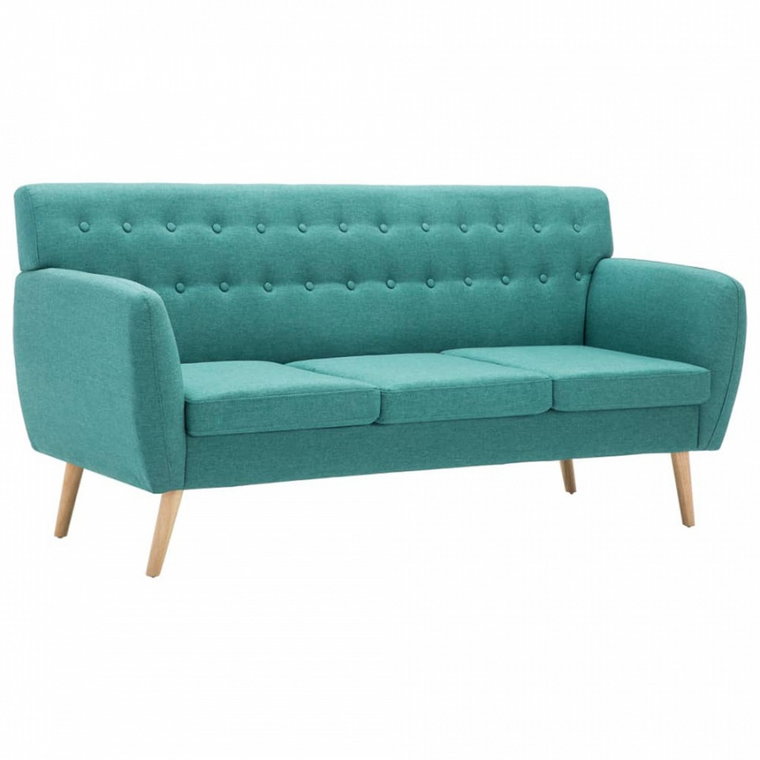 3-osobowa sofa tapicerowana tkaniną zielona kod: V-247128