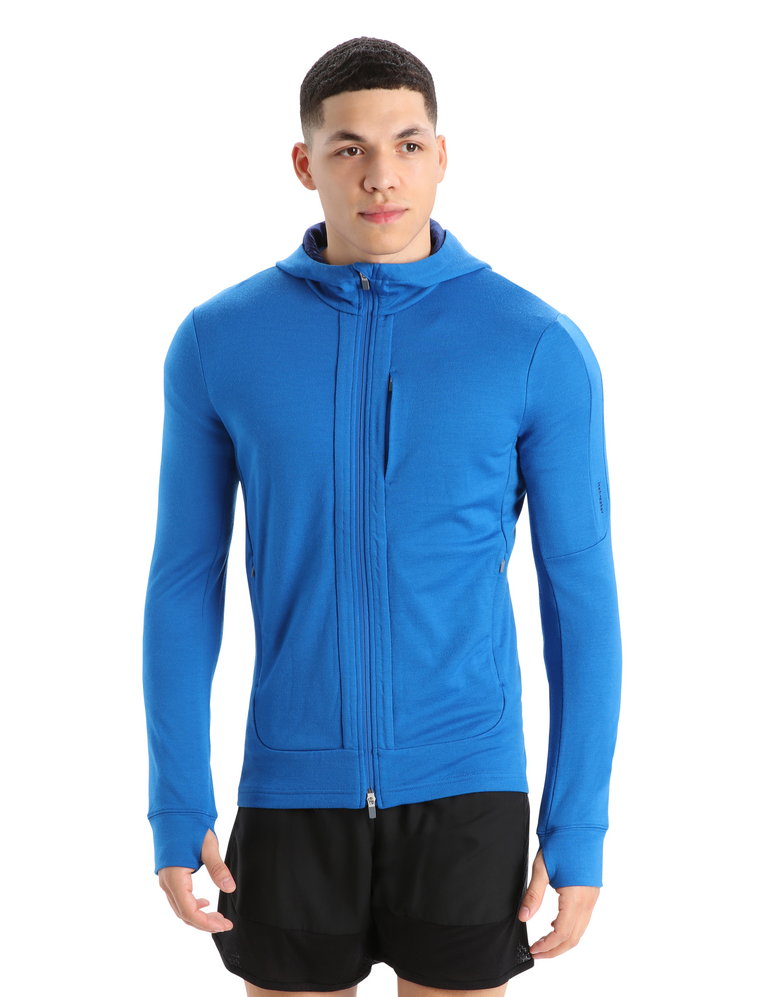 Męska bluza Icebreaker Quantum III LS Full Zip Hoodie lazurite - M