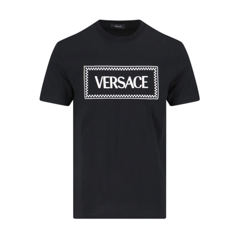 Czarne koszulki i pola Versace