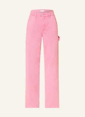 Gina Tricot Jeansy Straight Carpenter pink