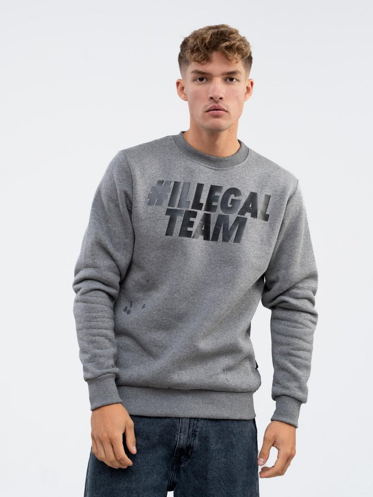 Bluza Bez Kaptura Szara Męska Illegal Team