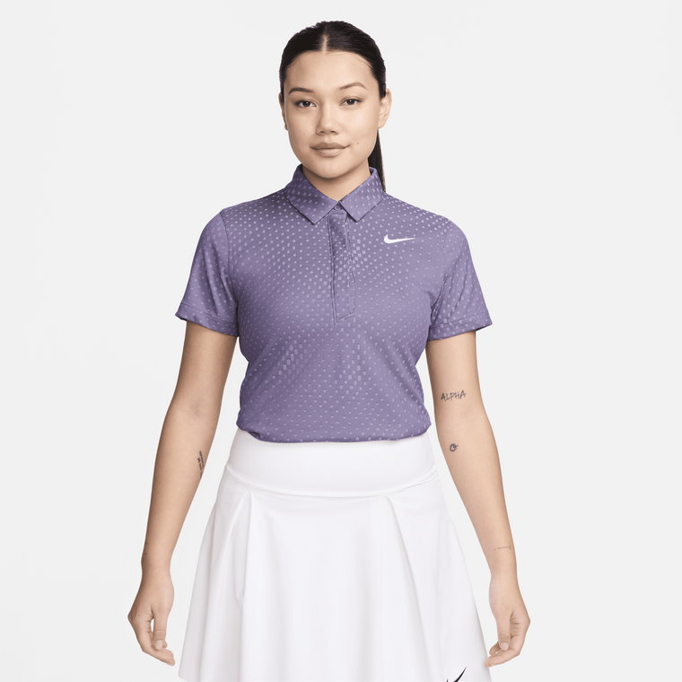 Damska koszulka polo z krótkim rękawem do golfa Dri-FIT ADV Nike Tour - Fiolet