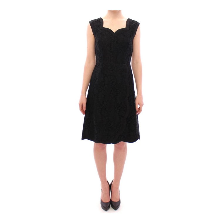 Czarna koronkowa sukienka Sicily runway Dolce & Gabbana