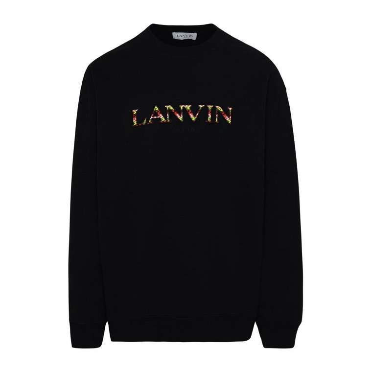 Czarny bawełniany sweter Lanvin