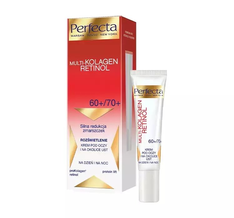 PERFECTA MULTI-KOLAGEN RETINOL KREM POD OCZY I NA OKOLICE UST 60+/70+ 15ML