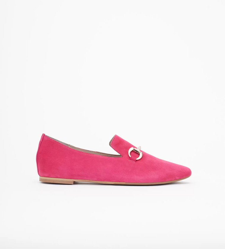 Różowe loafersy damskie : Rozmiar - 36
