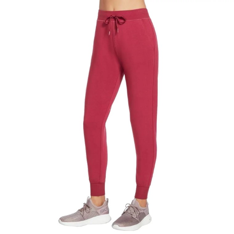 Skechers Restful Jogger Pant W03PT49-RAS, Damskie, Różowe, spodnie, Rayon, rozmiar: L