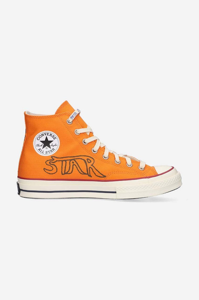 Converse trampki Chuck 70 kolor pomarańczowy A01762C-ORANGE