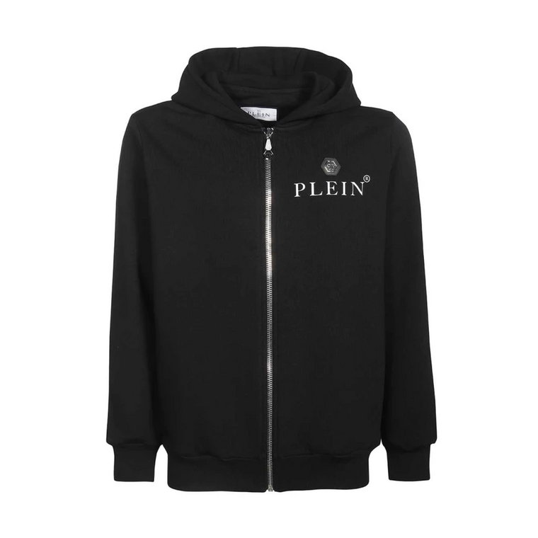 Zip-through Hoodie z Zamkiem Philipp Plein