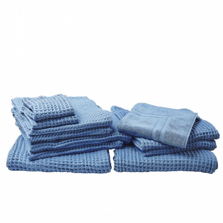 Komplet 11 ręczników bawełniany niebieski AREORA kod: 4251682258661