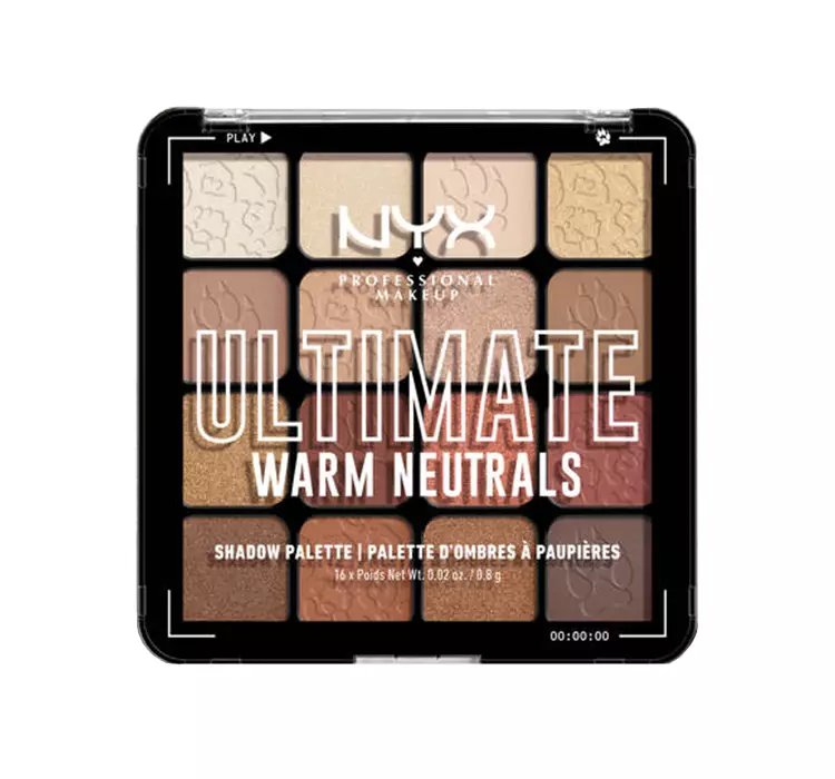 NYX PROFESSIONAL MAKEUP ULTIMATE PALETA CIENI DO POWIEK WARM NEUTRALS 12,8G