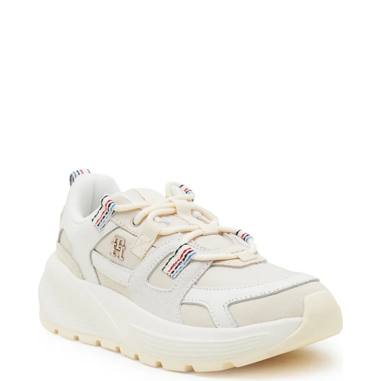 Tommy Hilfiger Skórzane sneakersy FASHION CHUNKY RUNNER