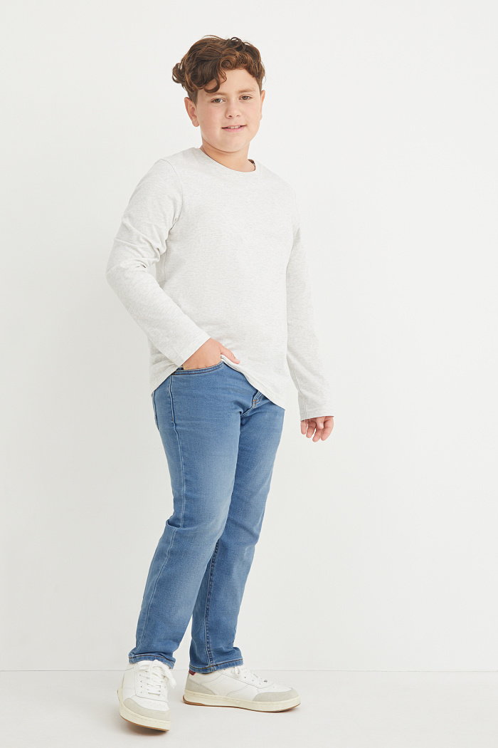 C&A Rozszerzona rozmiarówka-wielopak, 2 pary-slim jeans-jog denim, Niebieski, Rozmiar: 170