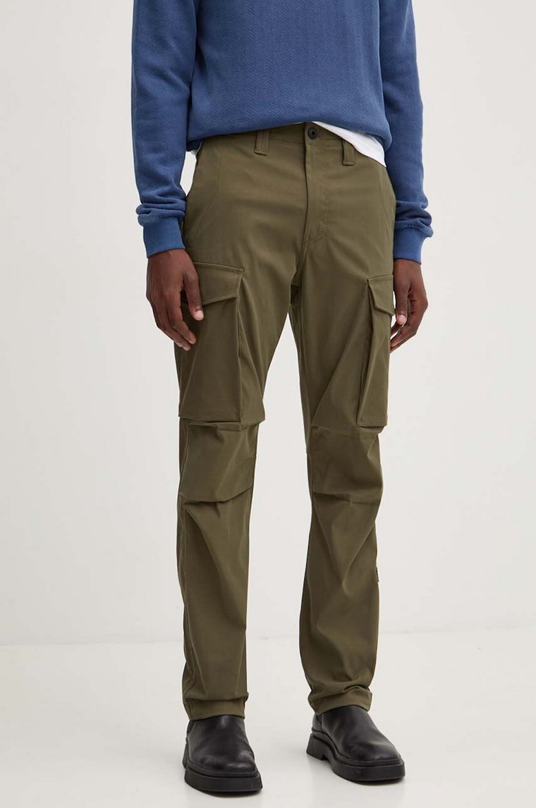 G-Star Raw spodnie męskie kolor zielony proste D24309-D517