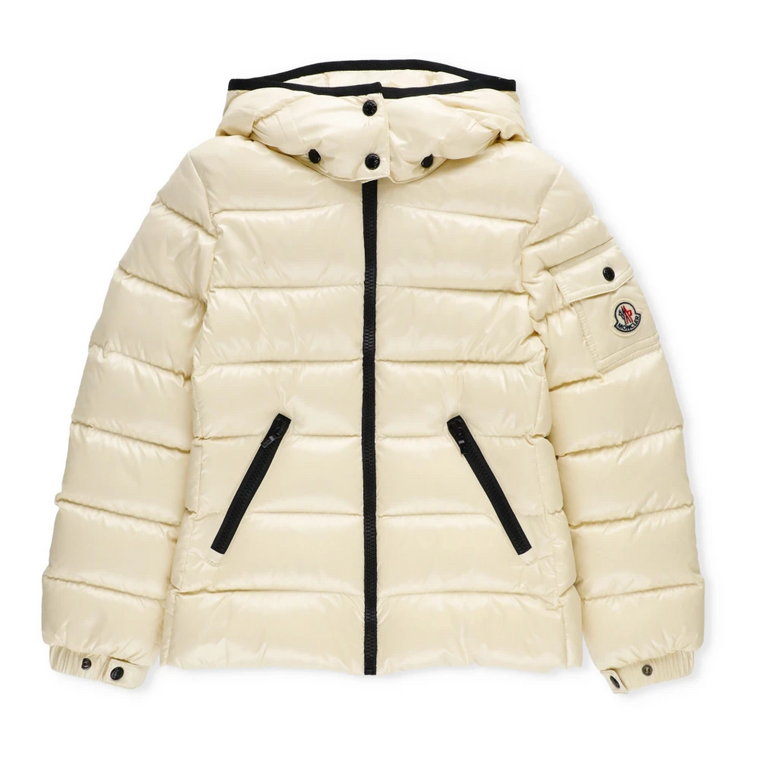 Pikowana Kurtka Puchowa Ivory Dzieci Moncler