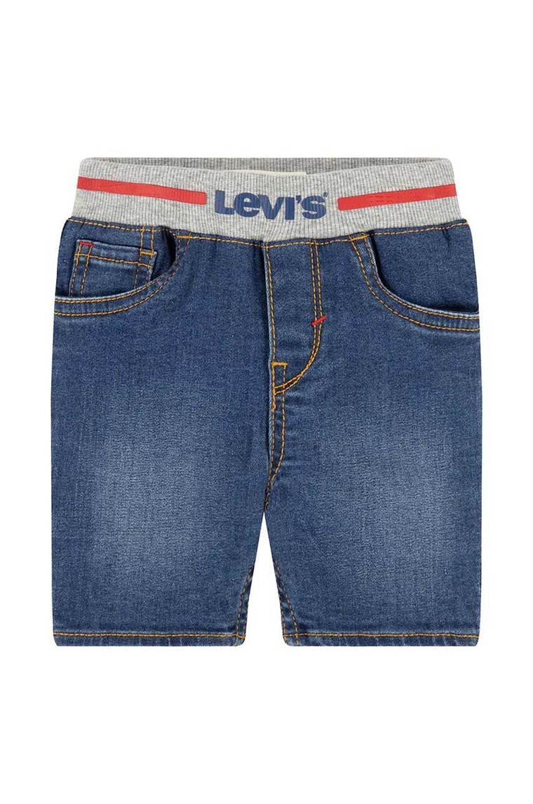 Levi's szorty jeansowe dziecięce kolor niebieski z nadrukiem