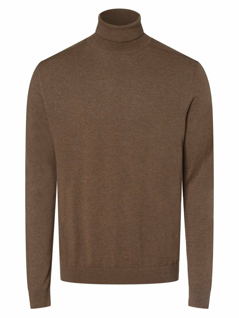 Selected - Sweter męski  SLHBerg, brązowy