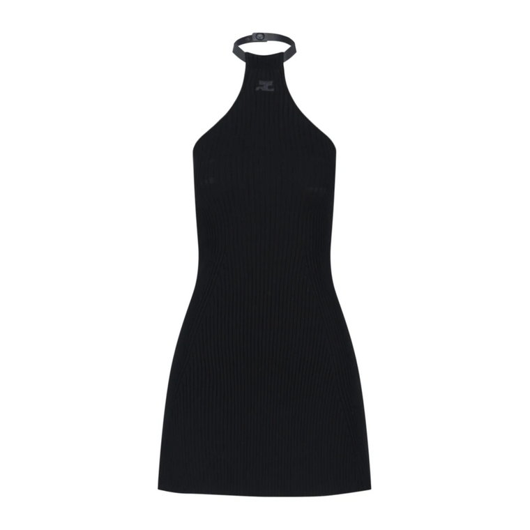 Czarne Sukienki na Imprezę dla Nowoczesnej Kobiety Courrèges