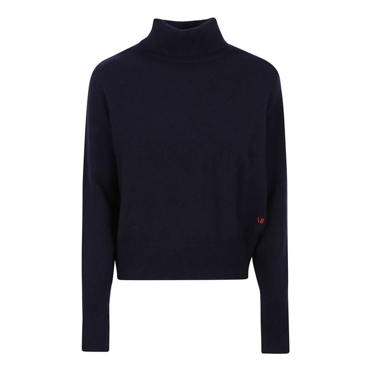 Navy Polo Neck Jumper Victoria Beckham