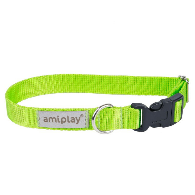 Amiplay Samba Obroża Regulowana Xs 18-30X1Cm Zielona Dla Psa