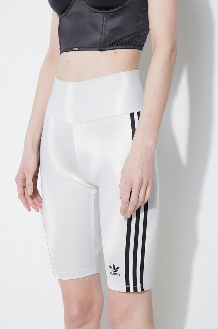 adidas Originals szorty Water Tight damskie kolor szary wzorzyste high waist IU2493