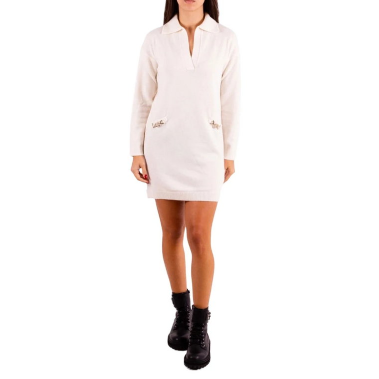 Elegancka Biała Sukienka dla Kobiet - Model Wf2449Ma72L 10701 Liu Jo