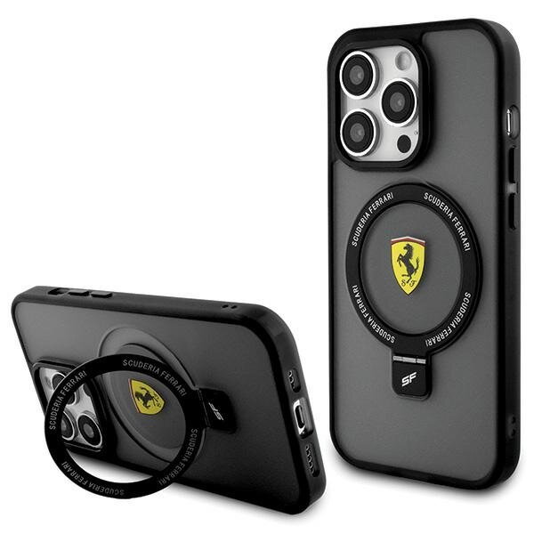 Ferrari FEHMP15XUSCAK iPhone 15 Pro Max 6.7" czarny/black hardcase Ring Stand 2023 Collection MagSafe