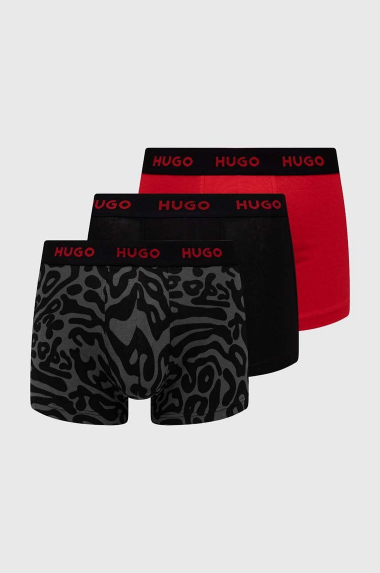 HUGO bokserki 3-pack męskie kolor czarny 50517894