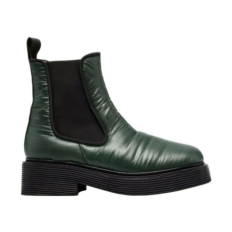 Zielone Square-Toe Chelsea Buty Marni